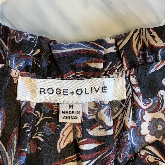 Anthropologie Rose & Olive Floral Blouse - Picture 2 of 7